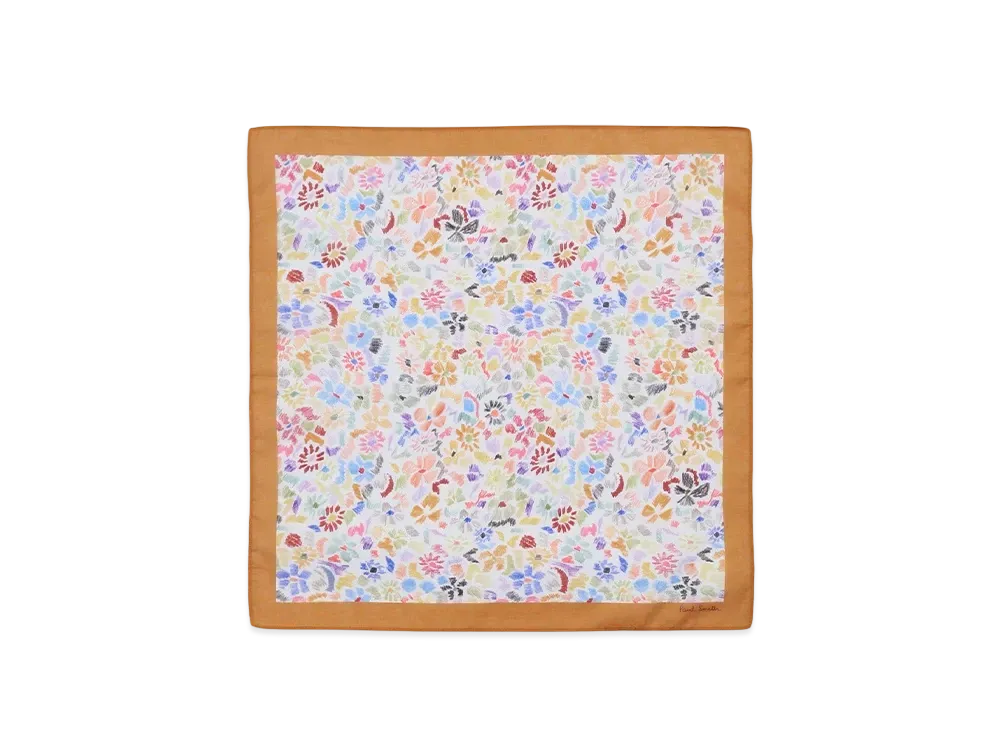 Paul Smith Original Floral Handkerchief "Orange"