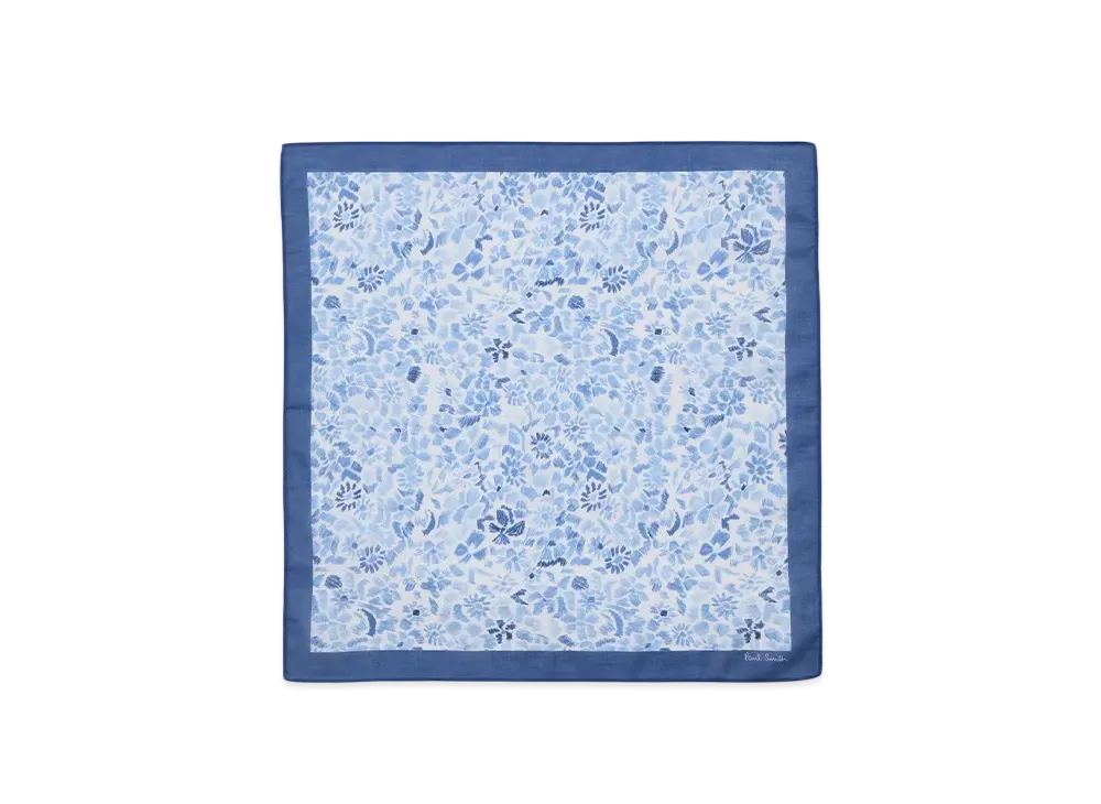 Paul Smith Original Floral Handkerchief "Blue"