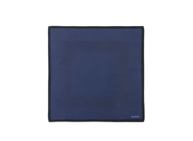 Paul Smith Square Trim Pocket Square "Navy"