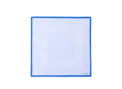 Paul Smith Square Trim Pocket Square "Blue"