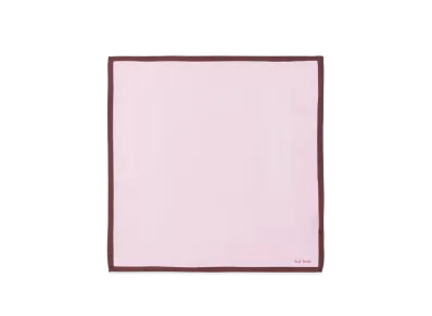 Paul Smith Square Trim Pocket Square "Pink"