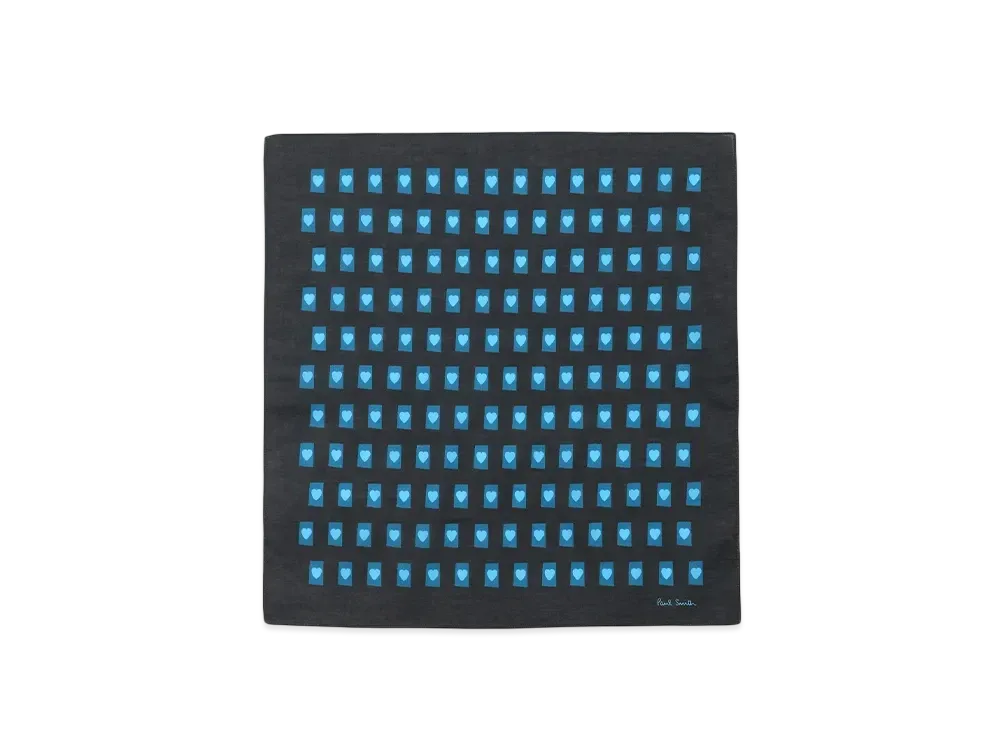 Paul Smith Heart Print Handkerchief "Black"