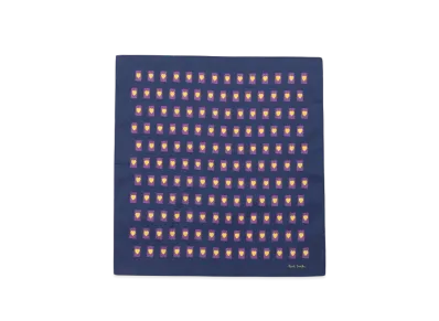 Paul Smith Heart Print Handkerchief "DarkPurple"
