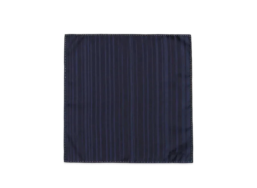 Paul Smith Shadow Stripe Pocket Square "Navy"