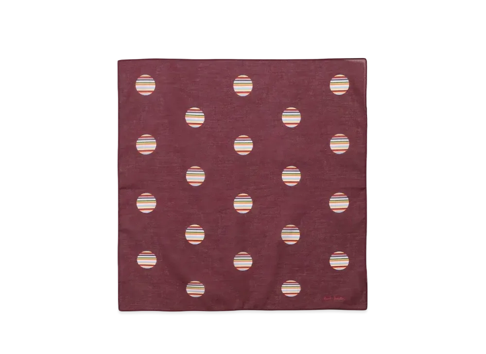 Paul Smith Signature Spots Handkerchief "DarkRed"