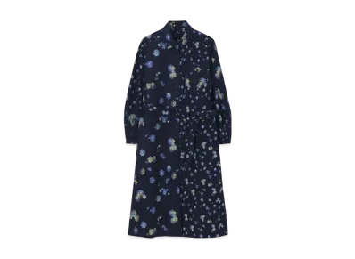 Paul Smith Womens Chamomile Floral Mix Dress "Navy"