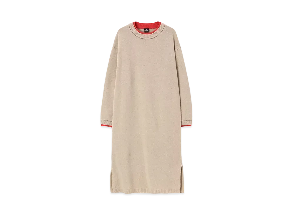 Paul Smith Womens Accent Color Knit Dress "Beige"
