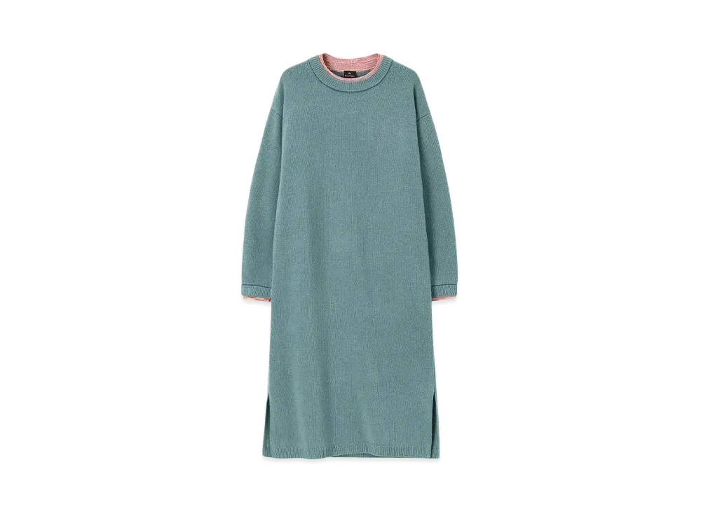 Paul Smith Womens Accent Color Knit Dress "MintGreen"