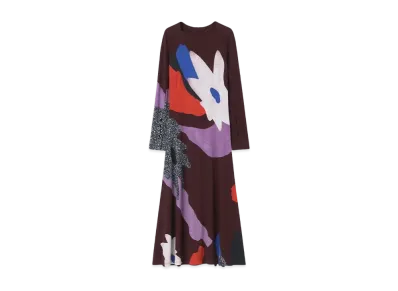 Paul Smith Womens Botanical Collage Dress "Burgundy"