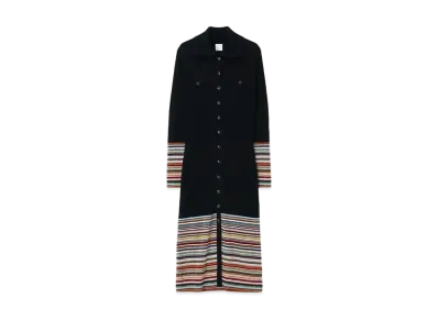 Paul Smith Womens Signature Stripe Rib Knit Dress "Black"
