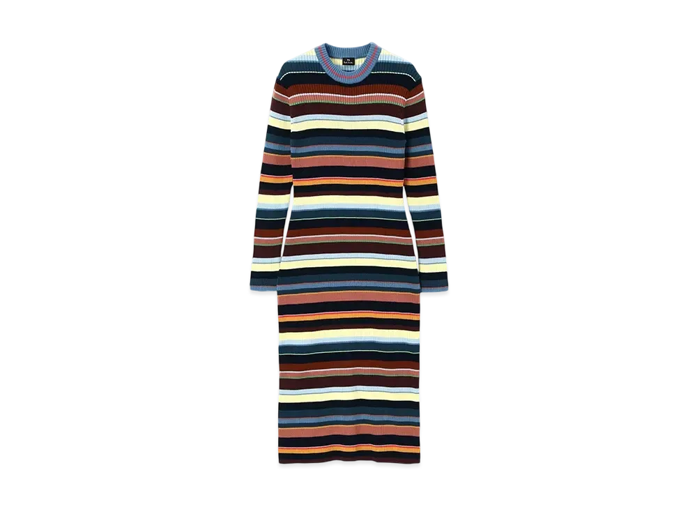 Paul Smith Women's Color Border Knit Dress "Multi"