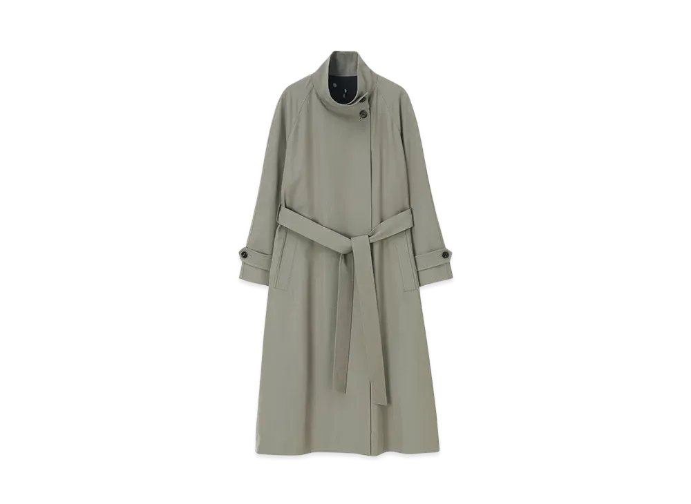 Paul Smith Women's Stand Collar Spring Coat "Olive"