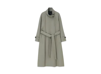 Paul Smith Women's Stand Collar Spring Coat "Olive"