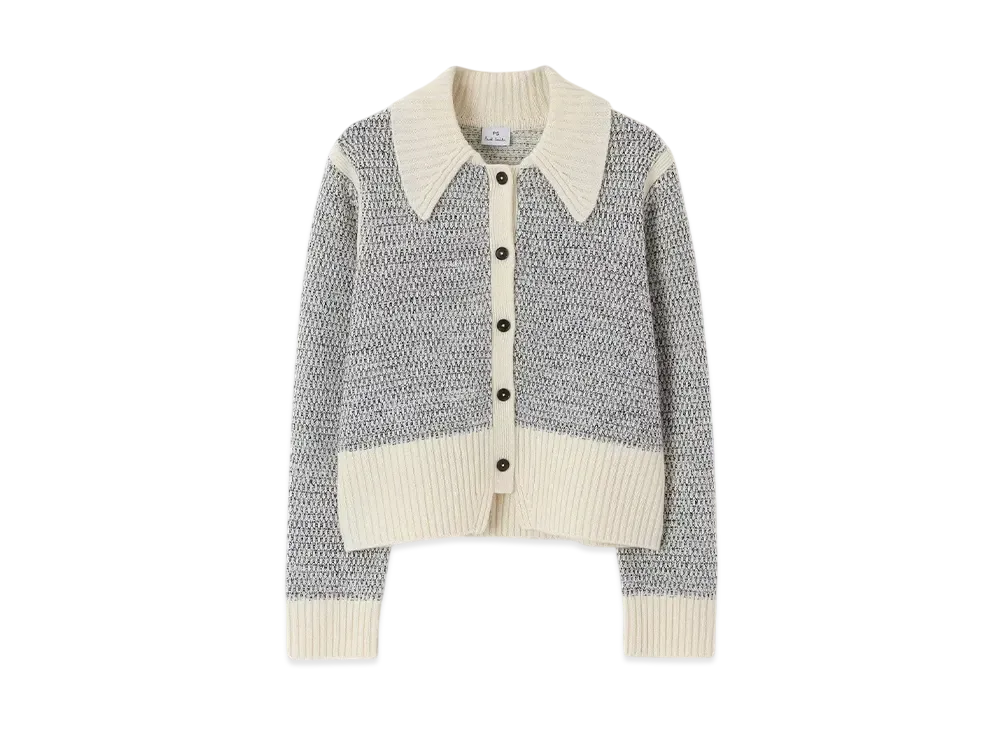 Paul Smith Women's Boucle Knit Blouson "Ecru"