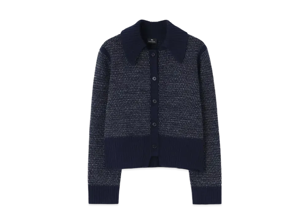 Paul Smith Women's Boucle Knit Blouson "Navy"
