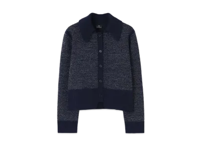 Paul Smith Women's Boucle Knit Blouson "Navy"