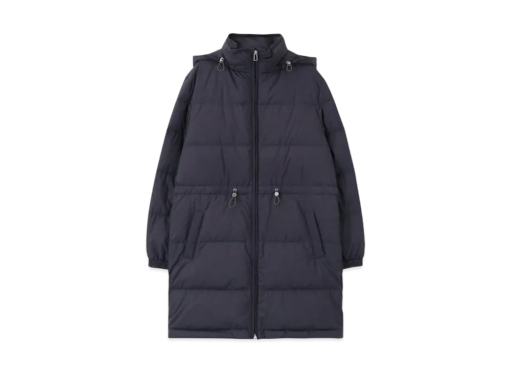 Paul Smith Women's Spray Swirl Long Down Coat "Navy"