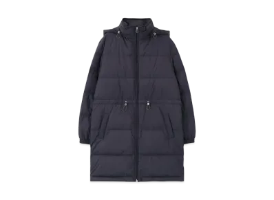 Paul Smith Women's Spray Swirl Long Down Coat "Navy"