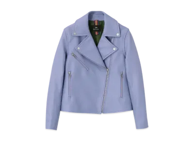 Paul Smith Women's Lamb Leather Rider Jacket "Lavender"