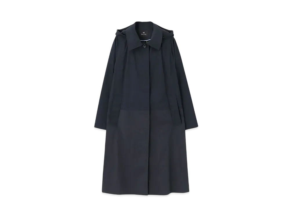 Paul Smith Women's Taffeta Long Coat "Navy"