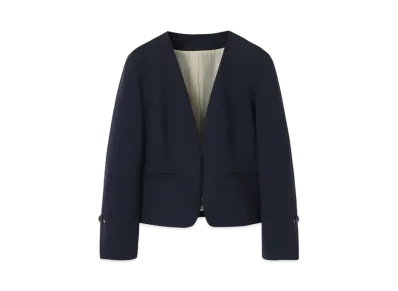Paul Smith Women's jersey collarless jacket "Navy"