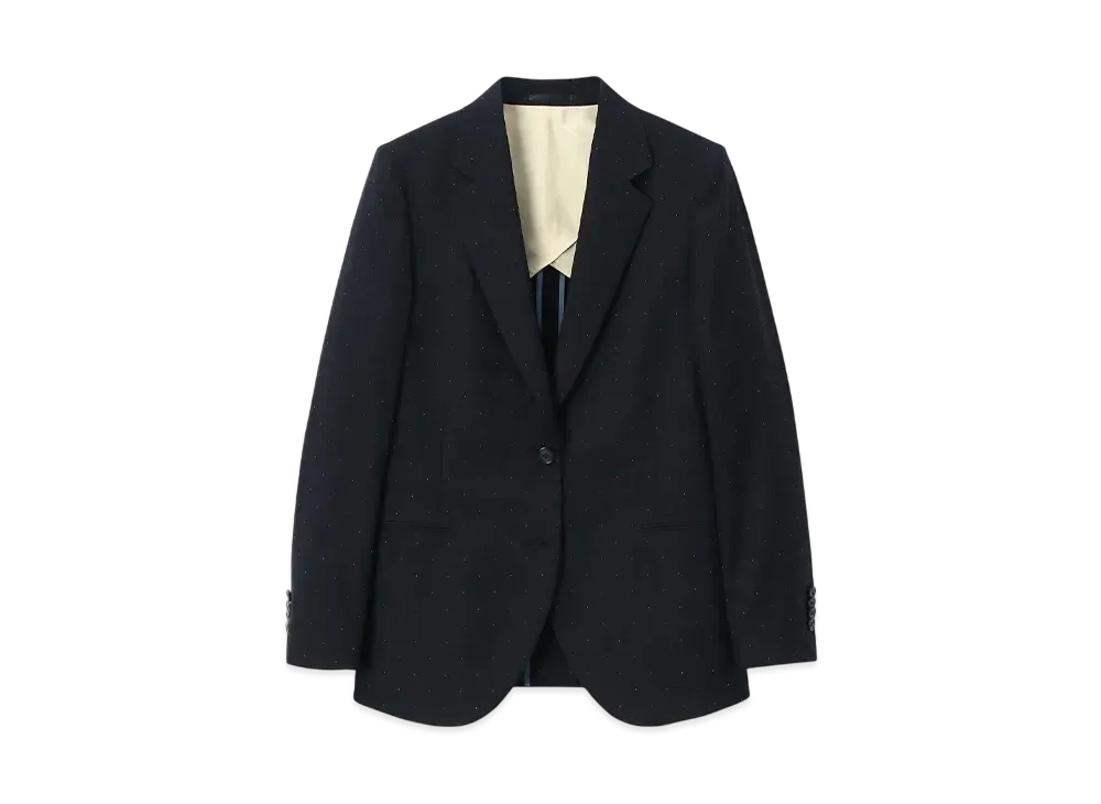 Paul Smith Womens Dobby Pindot Jacket "Navy"