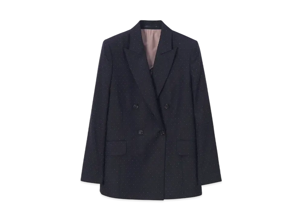 Paul Smith Women's Dobby Pin Dot Double Jacket "Navy"
