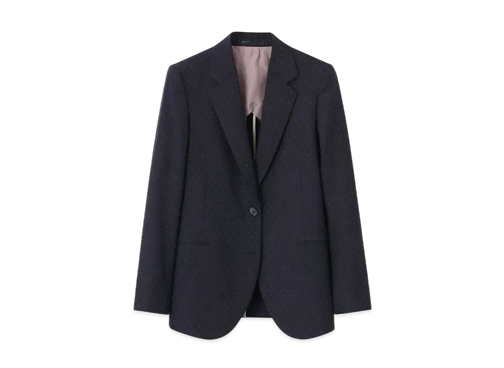 Paul Smith Women's Dobby Pindot Jacket "Navy"