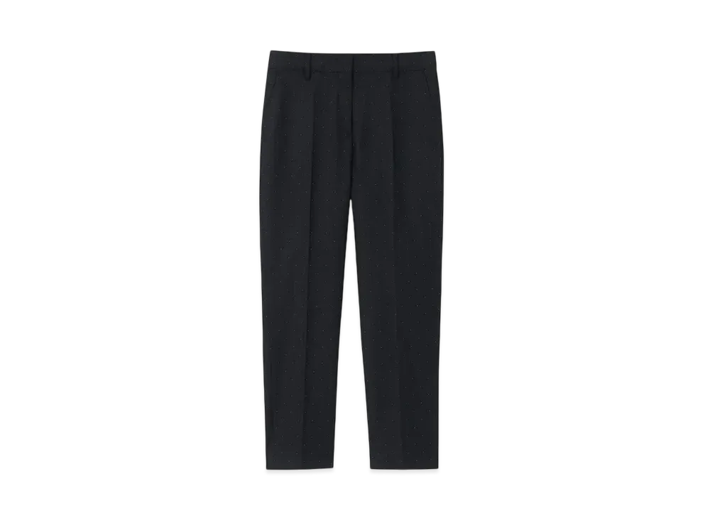 Paul Smith Women's Dobby Pin Dot Tapered Pants "Navy"