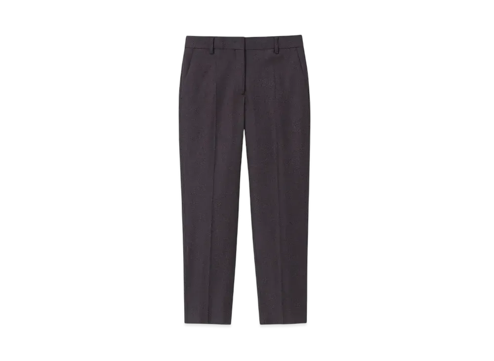 Paul Smith Women's Wool Flannel Tapered Pants "Brown"