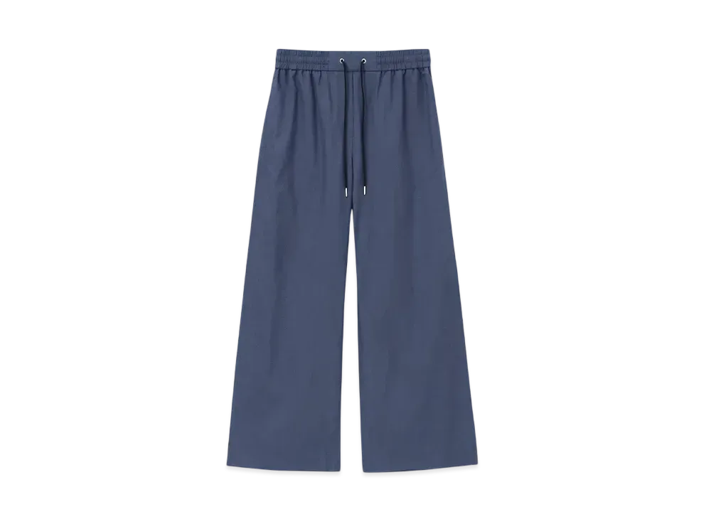 Paul Smith Women's Rayon Nylon Wide Pants "GrayishBlue"