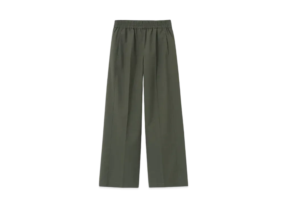Paul Smith Women's polyester wool wide pants "Khaki"