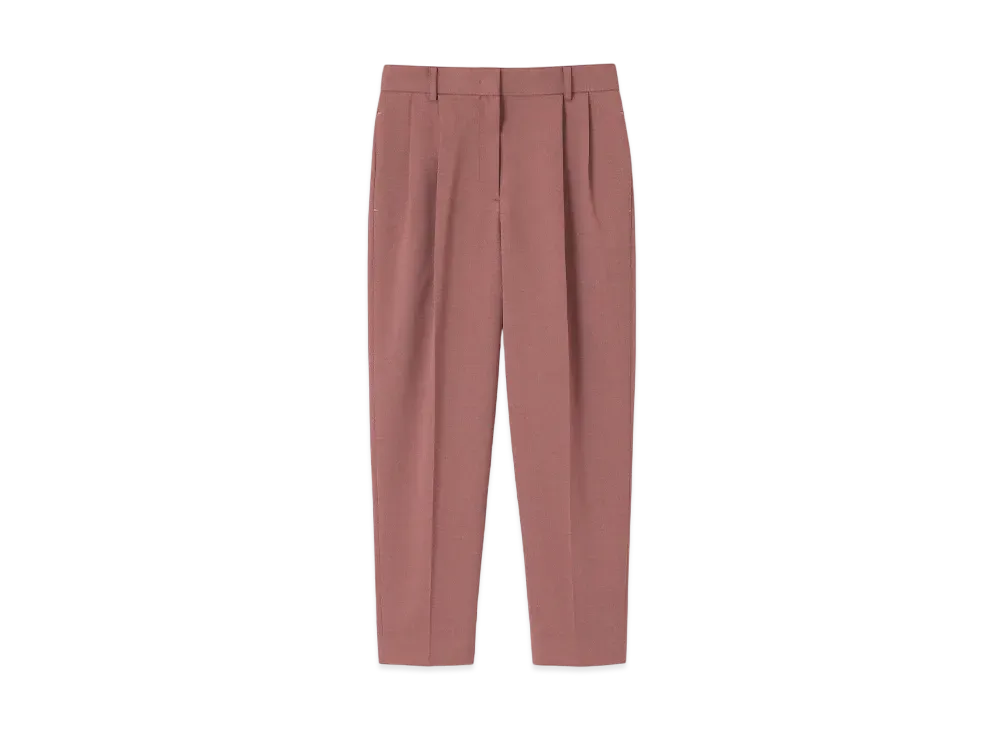 Paul Smith Women's Melange Tuck Pants "Chestnut"