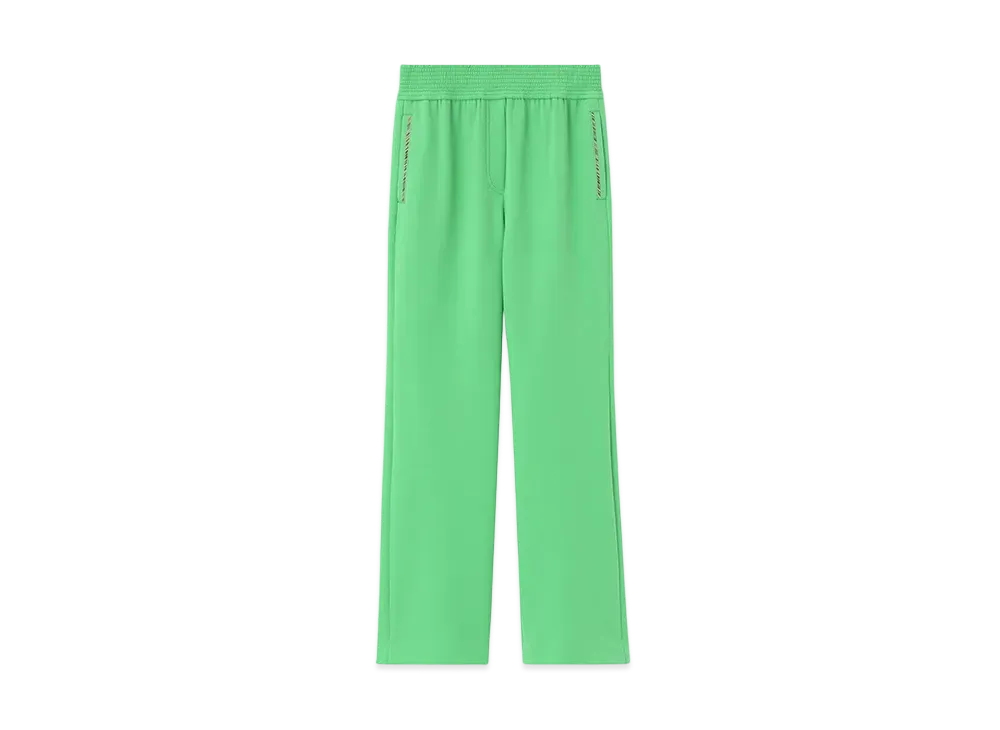 Paul Smith Women's Signature Striped Piping Jersey Pants "Green"