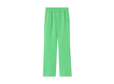 Paul Smith Women's Signature Striped Piping Jersey Pants "Green"