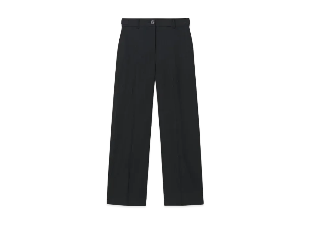 Paul Smith Women's Ramie Mix Wide Pants "Black"