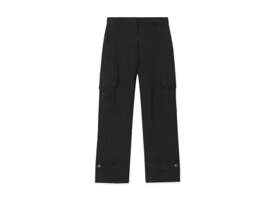 Paul Smith Women's Ramie Mix Cargo Pants "Black"