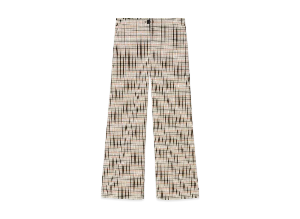 Paul Smith Women's Check Seersucker Pants "Beige"