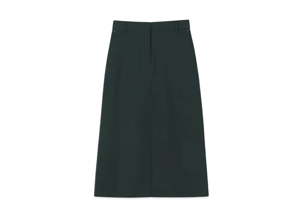 Paul Smith Women's Gabber Straight Silhouette Skirt "DarkGreen"