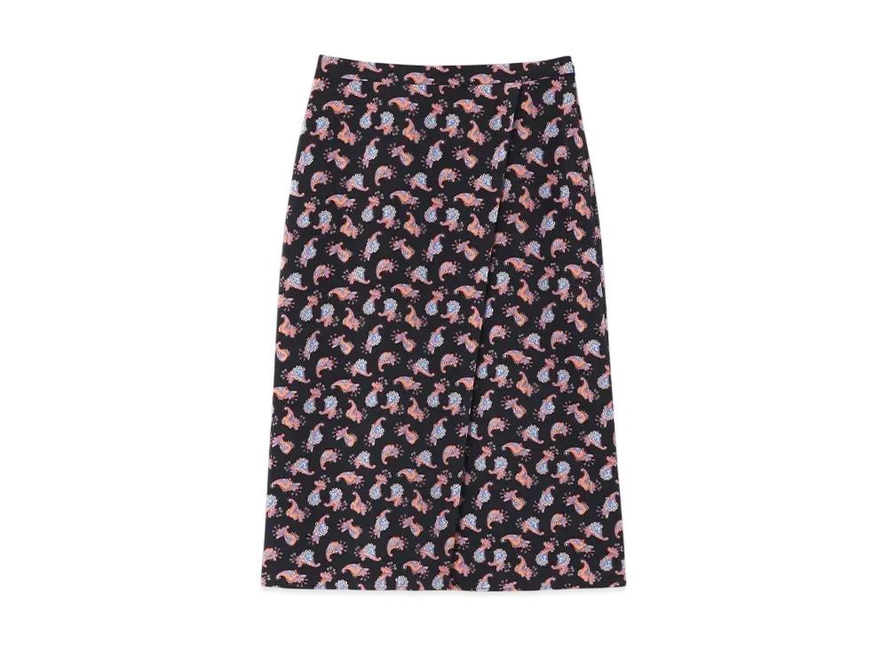 Paul Smith Women's Mini Burle Paisley Skirt "Black"