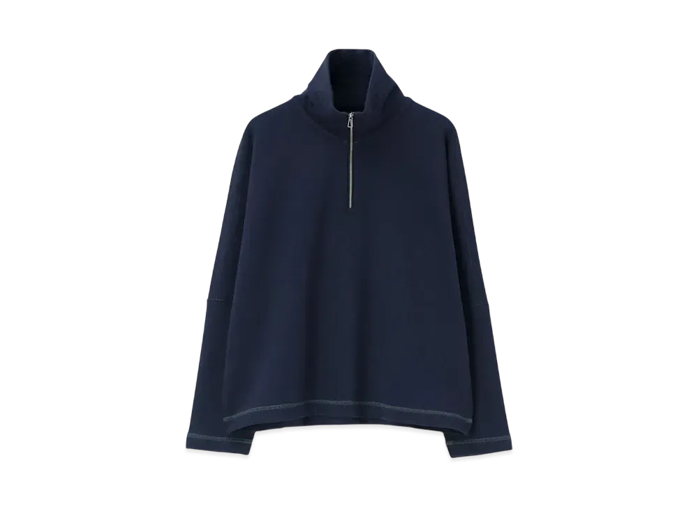 Paul Smith Women's Stitch Half Zip Cut and Sewn "Navy"
