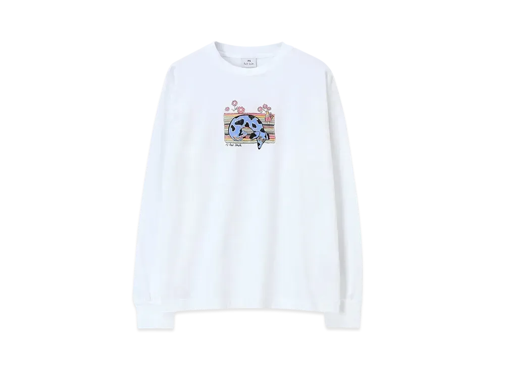 Paul Smith Women's Relaxed Dog Long Sleeve T-Shirt "White"