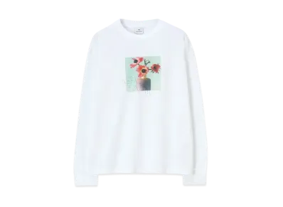 Paul Smith Women's Art Flower Long Sleeve T-Shirt "White"