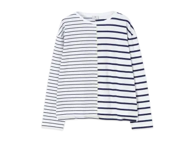 Paul Smith Women's Relaxed Border Long Sleeve T-Shirt "White"