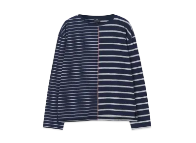 Paul Smith Women's Relaxed Border Long Sleeve T-Shirt "Navy"