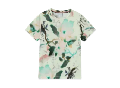 Paul Smith Women's Lens Blur Botanical Short Sleeve T-Shirt "LightYellow"