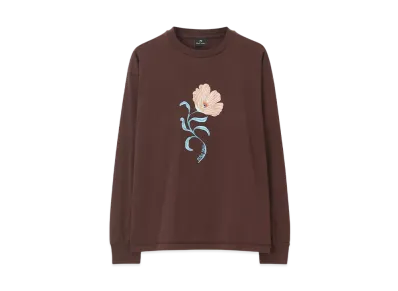 Paul Smith Women's Poppies Long Sleeve T-Shirt "Brown"