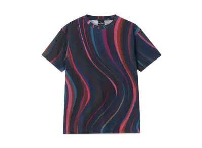 Paul Smith Women's Swirl Allover Short Sleeve T-Shirt "Black"