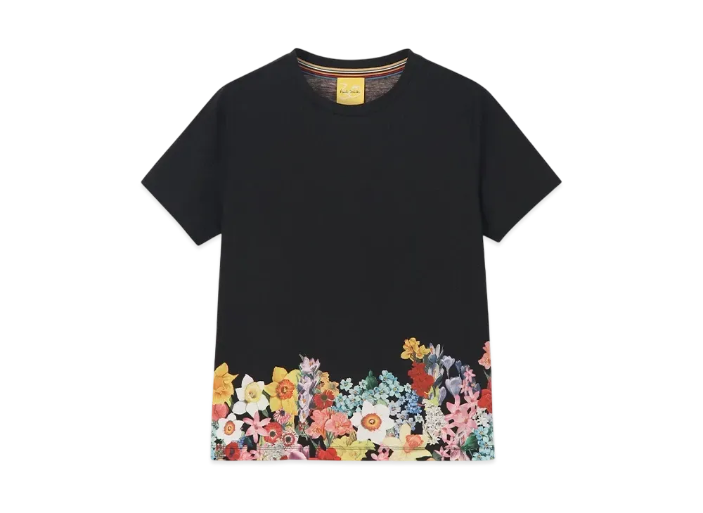 Paul Smith Women's Collage Floral Short Sleeve T-Shirt "Black"