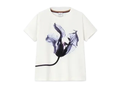 Paul Smith Women's Moonlight Flower Short Sleeve T-Shirt "White"